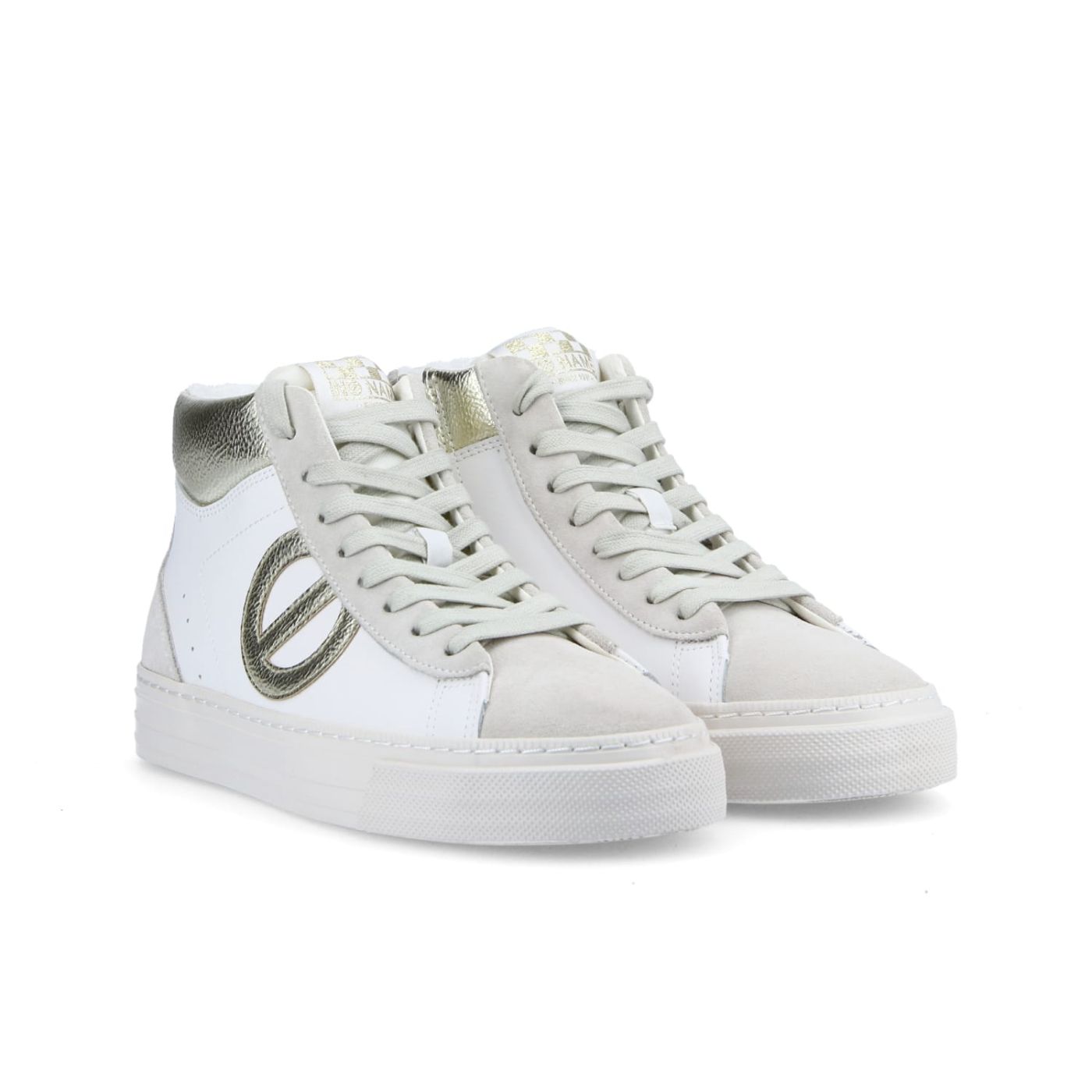 STRIKE MID CUT - NAPPA/FOLY - WHITE/GOLD